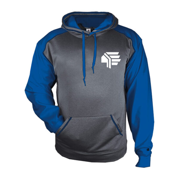 Eminence FB Fundraiser Sport Heather Hoodie – B146800 Steel Heather/Royal