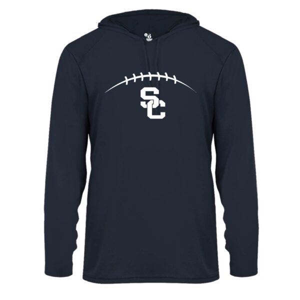 SC FB Fundraiser Long Sleeve Hood Tee - B410500 Navy