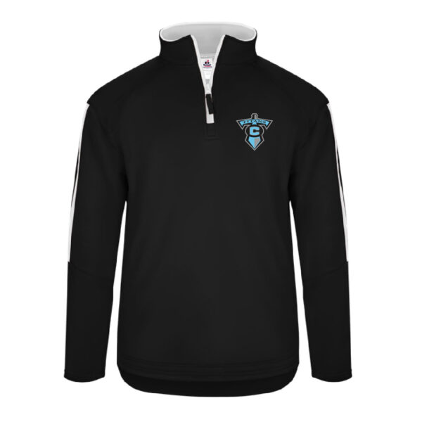 MLCHS FB Fundraiser Embroidered 1/4 Zip Sideline Fleece – B148900 Black/White