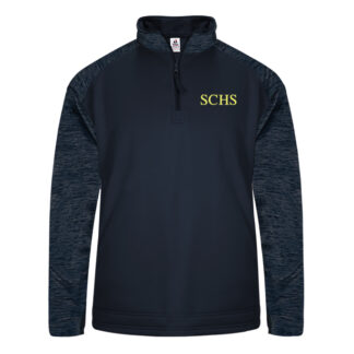 SC FB Fundraiser Embroidered 1/4 Zip Sport Tonal Blend Fleece - B148800 Navy/Navy Tonal Blend
